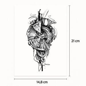 Half-Sleeve-Tattoo Gebrochene Zeit