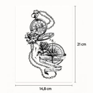 Half-Sleeve-Tattoo Verbundene Zeit