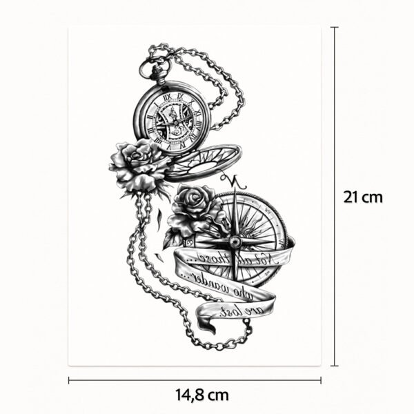Half-Sleeve-Tattoo Verbundene Zeit