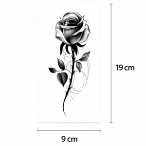 Half-Sleeve-Tattoo Perfekte schwarze Rose