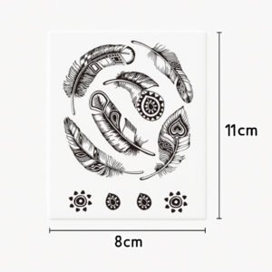 Hand-/Finger-Tattoo Wirbelnde Federn