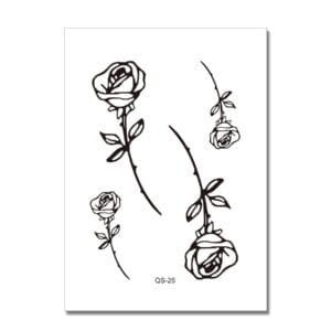 Hand-Tattoo Fallende Rosen