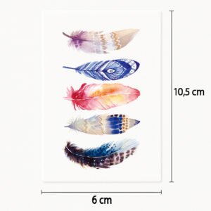 Tattoo Bunte Federn