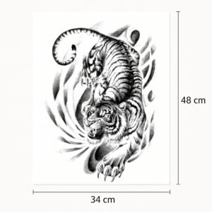 Rücken-Tattoo Jagender Tiger