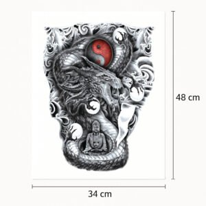 Rücken-Tattoo Meditierender Drache