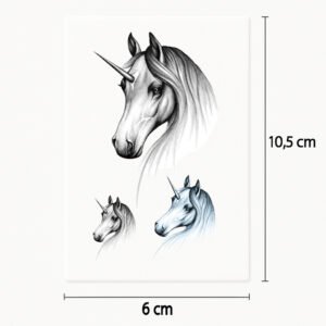 Tattoo Dreifaches Einhorn