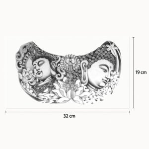 Brust-Tattoo Zwei Buddhas