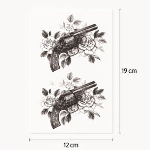 Tattoo Pistolen und Rosen
